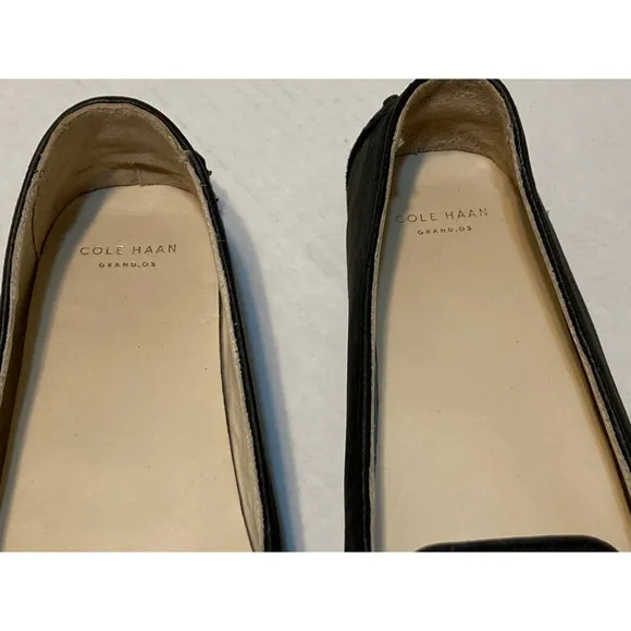 Cole Haan Carey Venetian Womens Moccasin Shoes Size 8.5 Black Nubuck