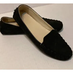 Cole Haan Carey Venetian Womens Moccasin Shoes Size 8.5 Black Nubuck