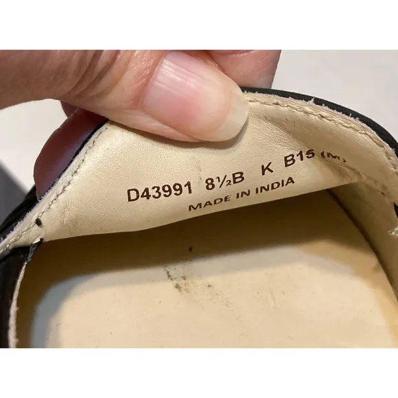 Cole Haan Carey Venetian Womens Moccasin Shoes Size 8.5 Black Nubuck