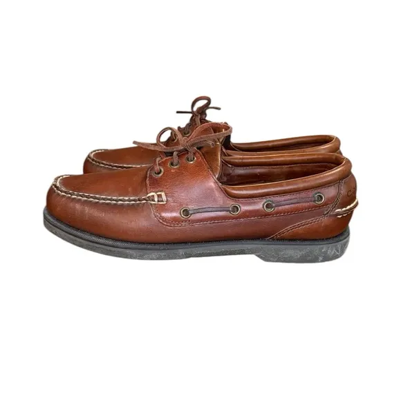 Cole Haan Genuine Handsewn Brown Leather Boat Shoes Men's 9.5