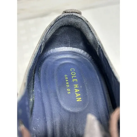 Cole Haan Grand OS Men's Shoes Gray Leather Lace Up Oxford Cap Toe Size 10.5 M