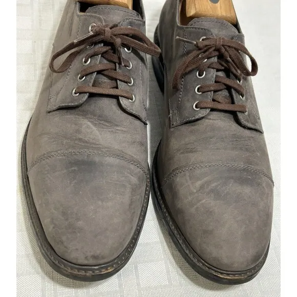 Cole Haan Grand OS Men's Shoes Gray Leather Lace Up Oxford Cap Toe Size 10.5 M