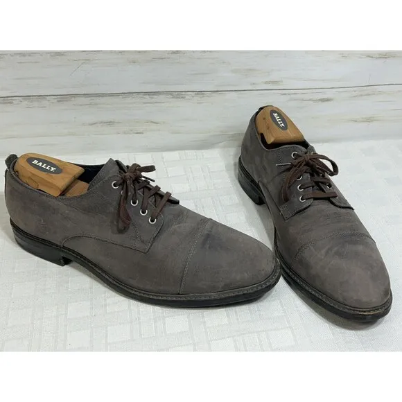 Cole Haan Grand OS Men's Shoes Gray Leather Lace Up Oxford Cap Toe Size 10.5 M