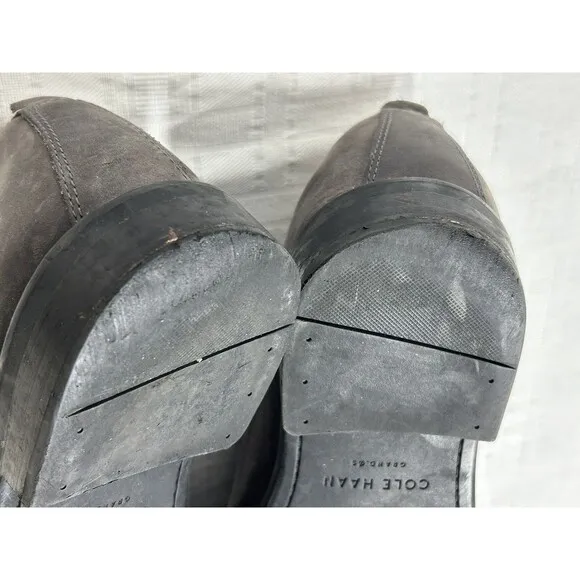 Cole Haan Grand OS Men's Shoes Gray Leather Lace Up Oxford Cap Toe Size 10.5 M