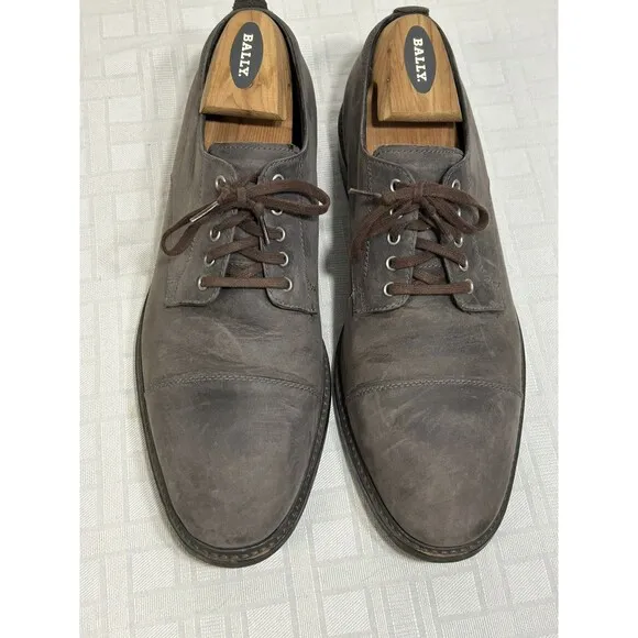 Cole Haan Grand OS Men's Shoes Gray Leather Lace Up Oxford Cap Toe Size 10.5 M