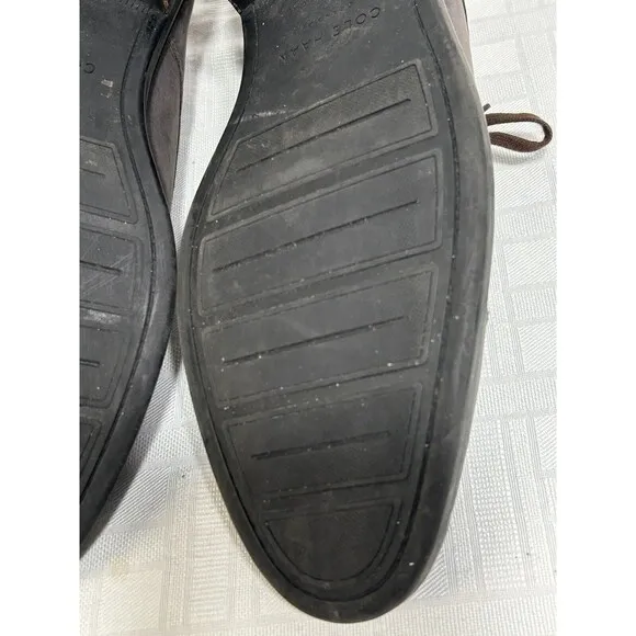 Cole Haan Grand OS Men's Shoes Gray Leather Lace Up Oxford Cap Toe Size 10.5 M