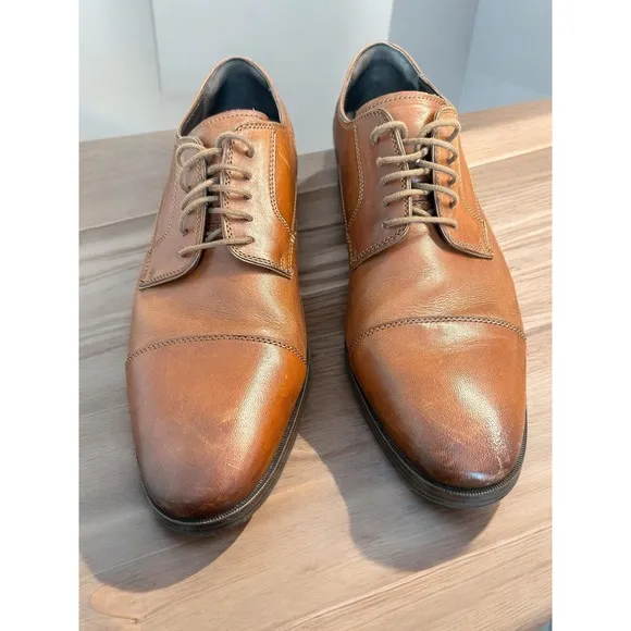Cole Haan Grand ØS Men's Cap Toe Oxford Shoes Size 12 M - Tan Brown Leather