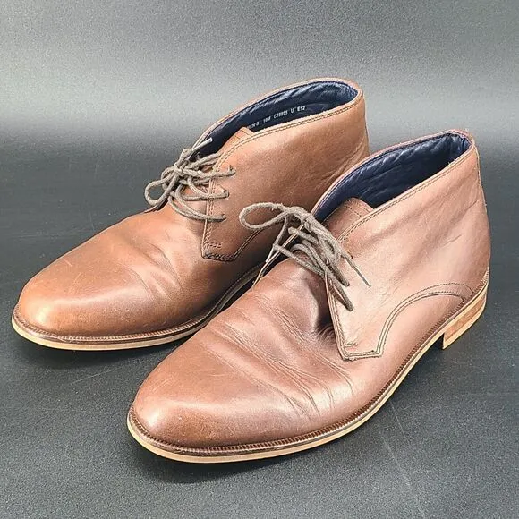 Cole Haan Men Leather Brown Lace Up Chukka Boot Shoes C10895 Size 10M