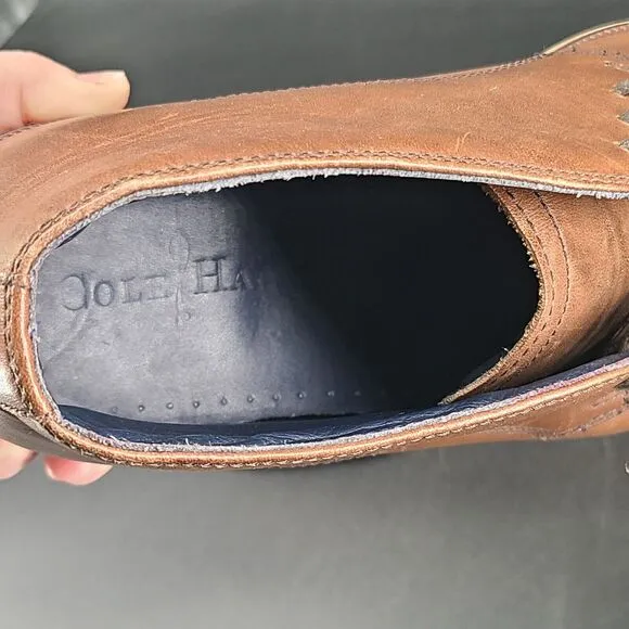 Cole Haan Men Leather Brown Lace Up Chukka Boot Shoes C10895 Size 10M