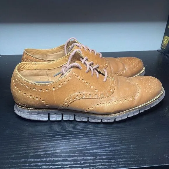 Cole Haan  Zerogrand Wingtip Oxford Shoes Mens Sz 11 M Brown Leather C29411