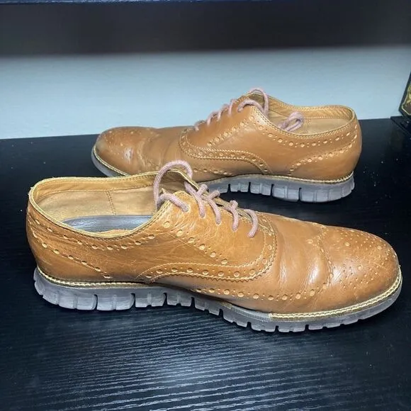 Cole Haan  Zerogrand Wingtip Oxford Shoes Mens Sz 11 M Brown Leather C29411