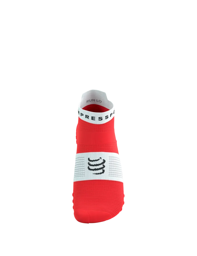 Compressport Unisex's Pro Racing Socks v4.0 Run Low - Fluo Red/White