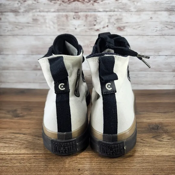 Converse Mens CX Explore Hi Counter Climate Fur Lined Black White Shoes 11.5