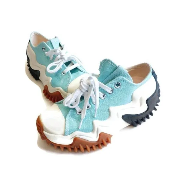 Converse Mens Size 3 Womens 4.5 Run Star Motion Platform A01175C Light Dew Blue