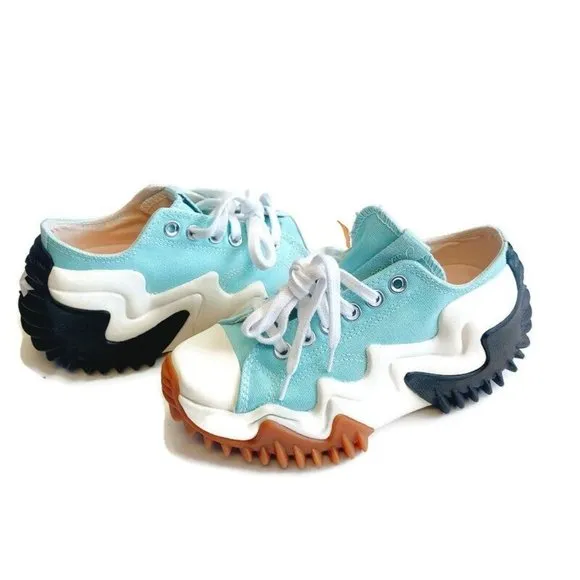 Converse Mens Size 3 Womens 4.5 Run Star Motion Platform A01175C Light Dew Blue