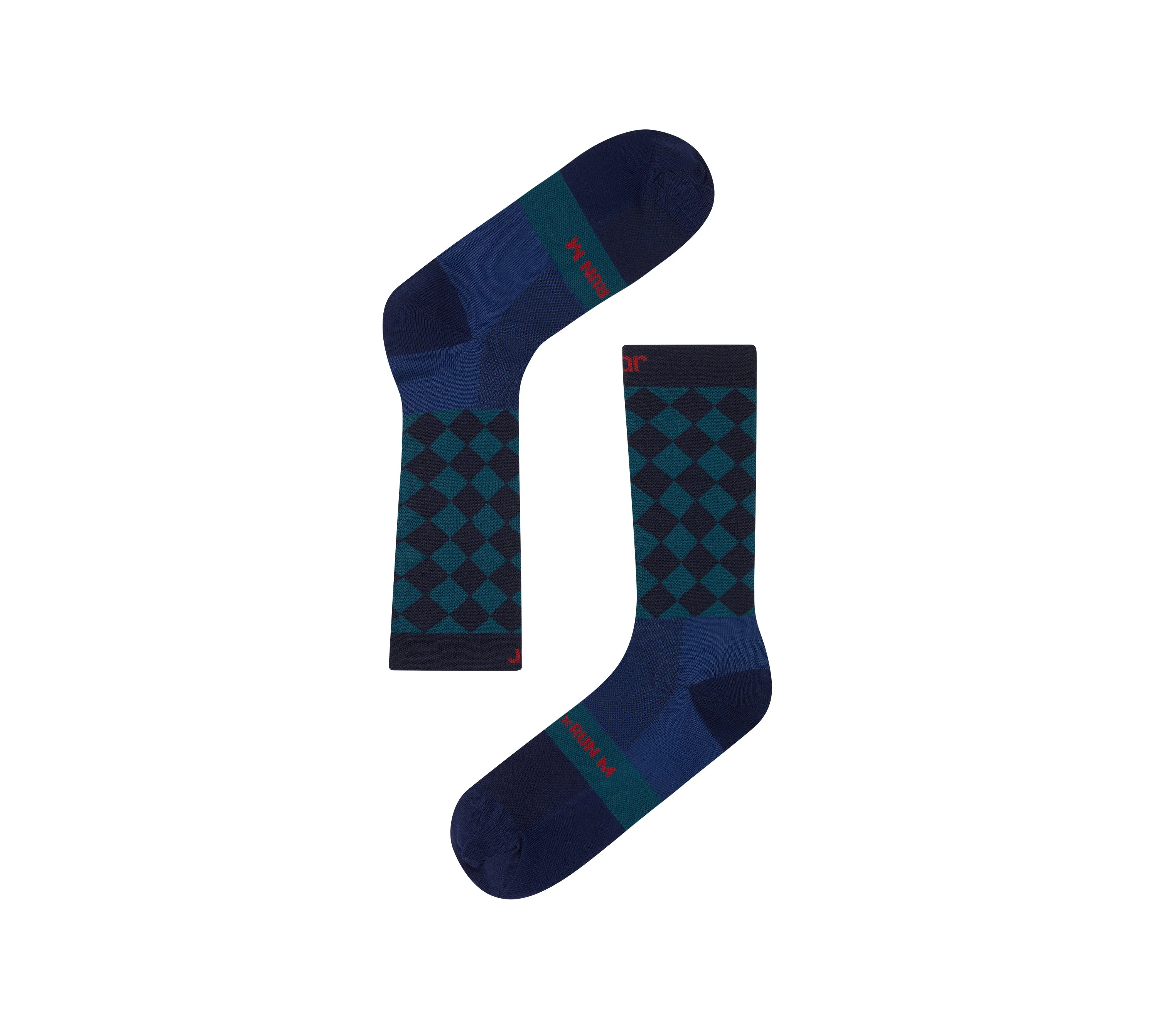 Diamond Crew Sock | Green/Navy