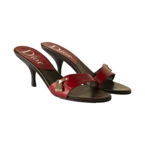 Dior Red   Black Lock-n-Key Heels