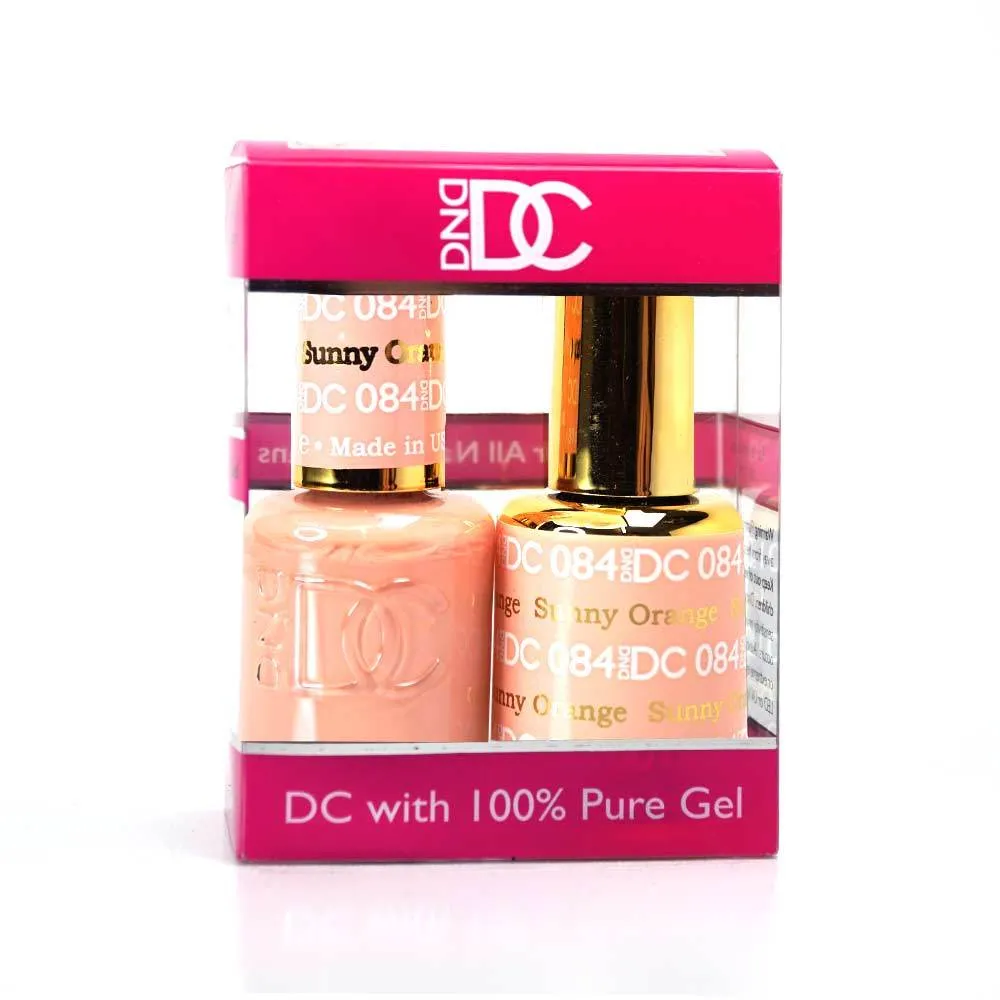 DND / DC Gel Nail Polish Matching Duo - 084 Sunny Orange