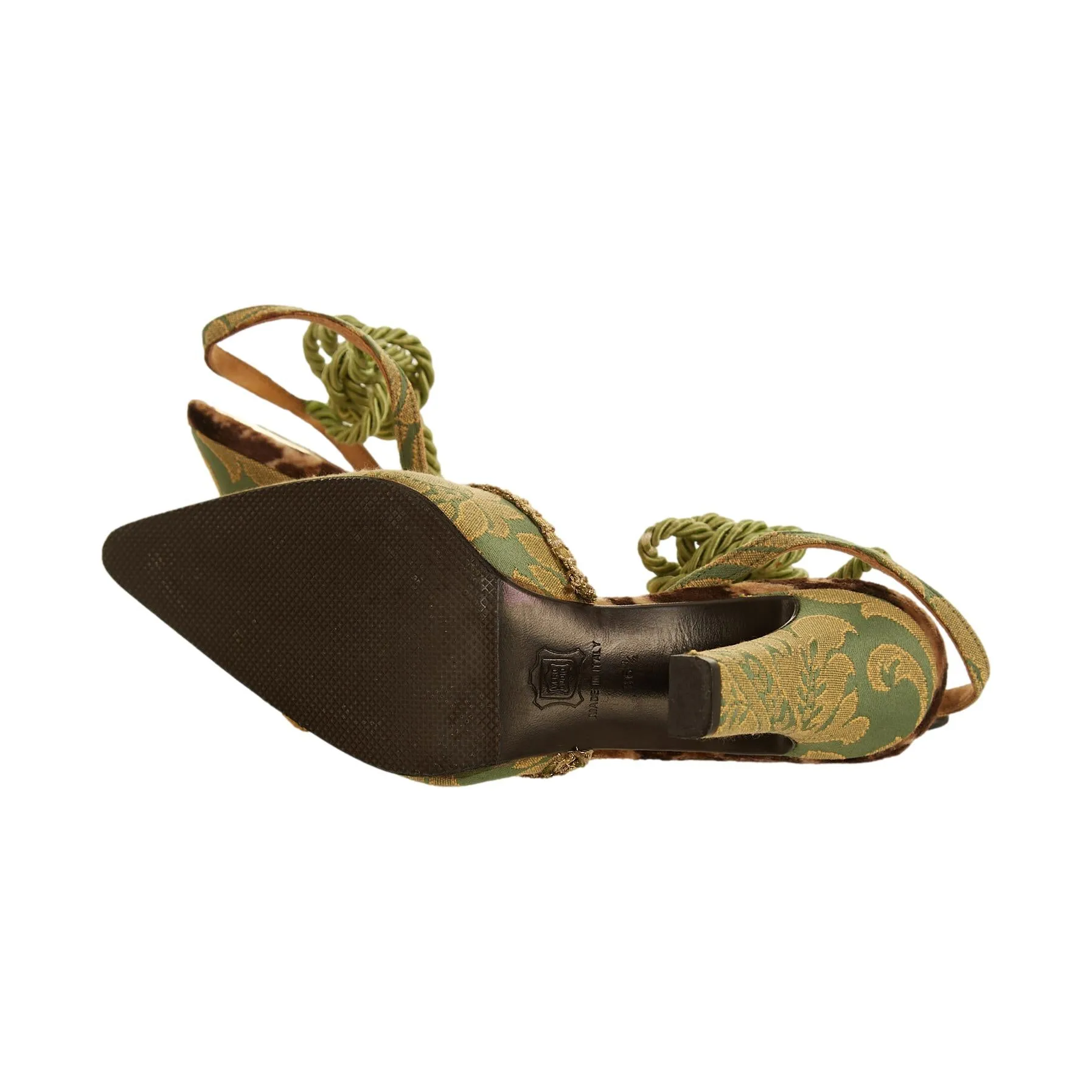 Dolce & Gabbana Green Tassel Heels