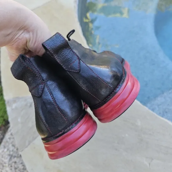 Donald J Pliner Black Leather Men's Shoes with Red Soles EYES-E6 15M
