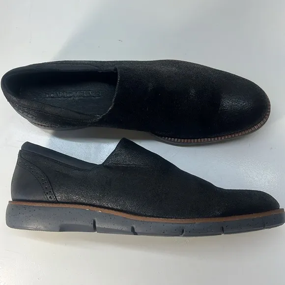 Donald J. Pliner Black Textured Leather SlipOn Shoes Size 11
