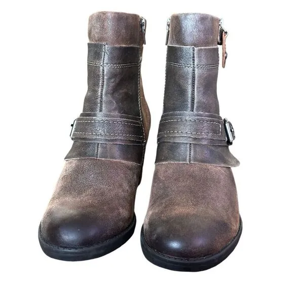 Earth Montana Sandstone  Genuine Leather Ankle Boots Women’s Size 8
