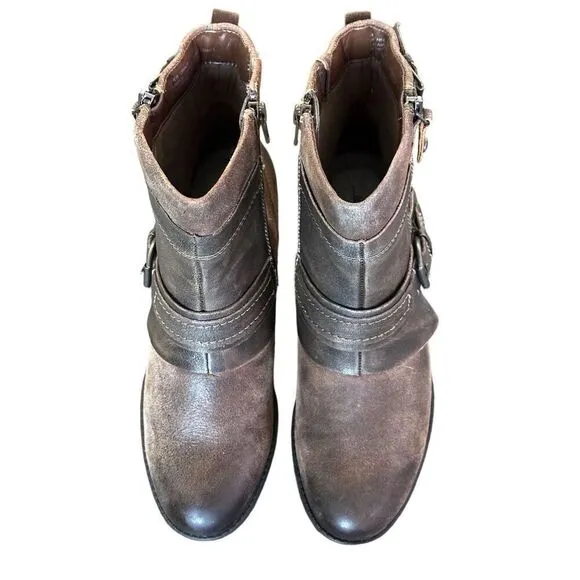 Earth Montana Sandstone  Genuine Leather Ankle Boots Women’s Size 8