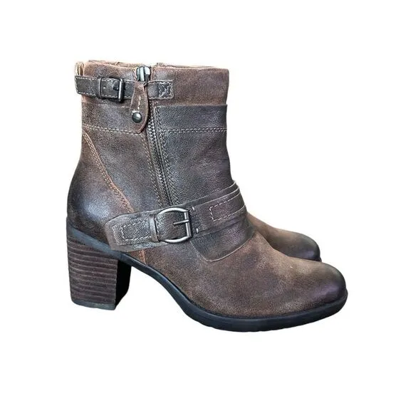Earth Montana Sandstone  Genuine Leather Ankle Boots Women’s Size 8