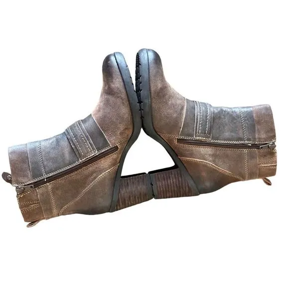 Earth Montana Sandstone  Genuine Leather Ankle Boots Women’s Size 8