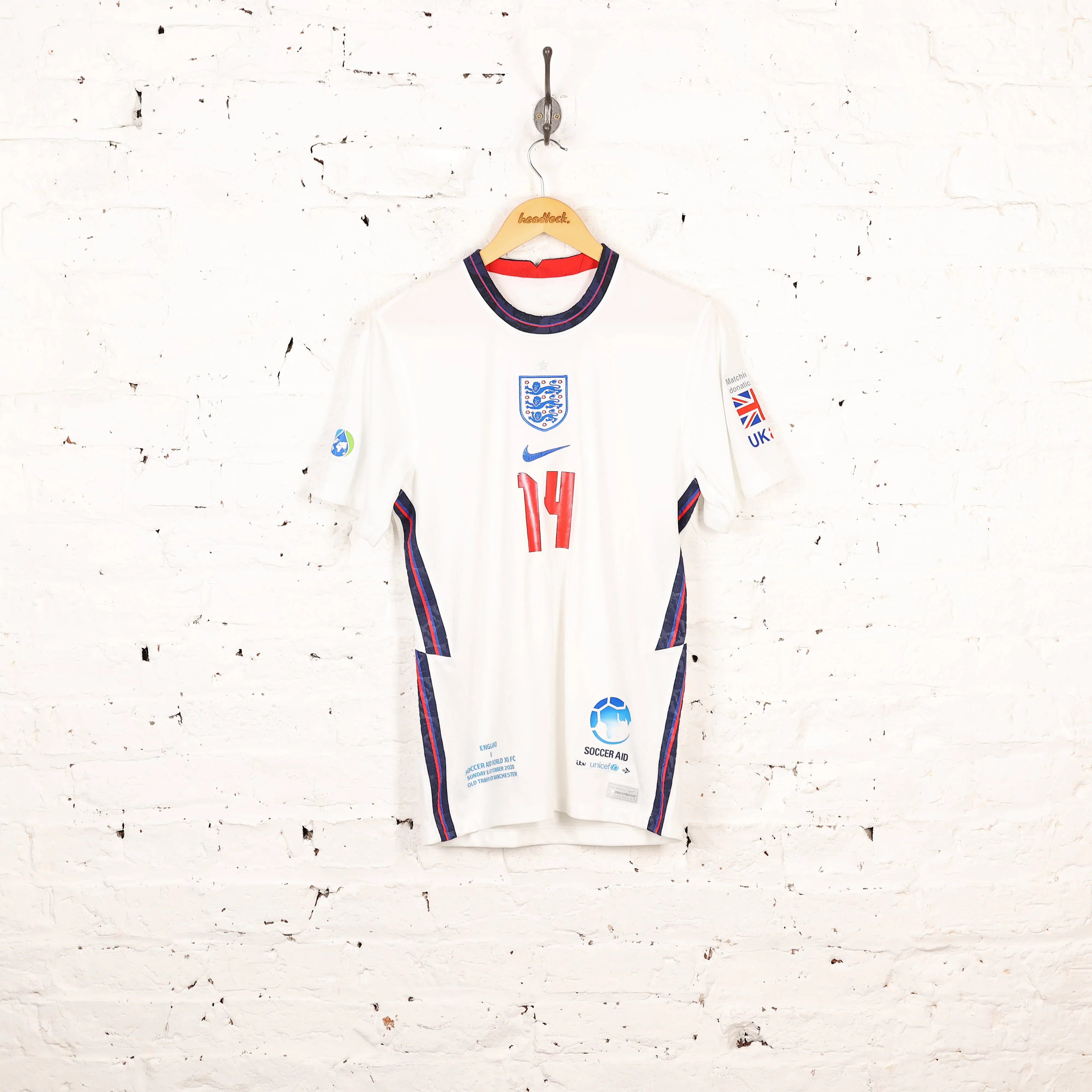 England Nike 2020 James Bay Soccer Aid Football Shirt - White - S