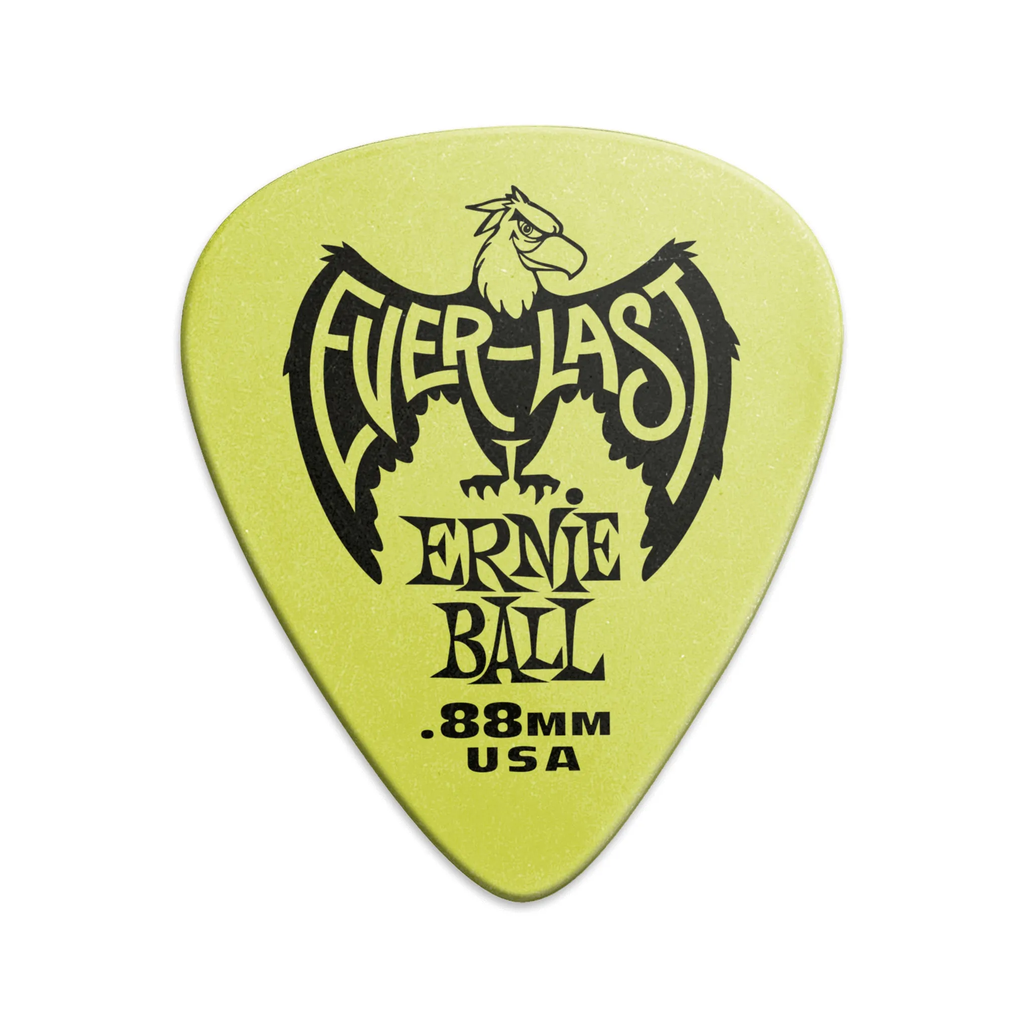 Ernie Ball Everlast Delrin .88mm Guitar Picks, Green, 12-Pack