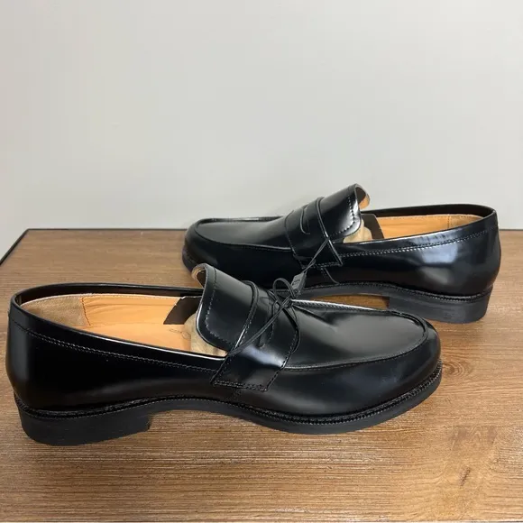 EXPRESS NWT Men’s Genuine Leather Black Loafer Dress Shoes Size 9
