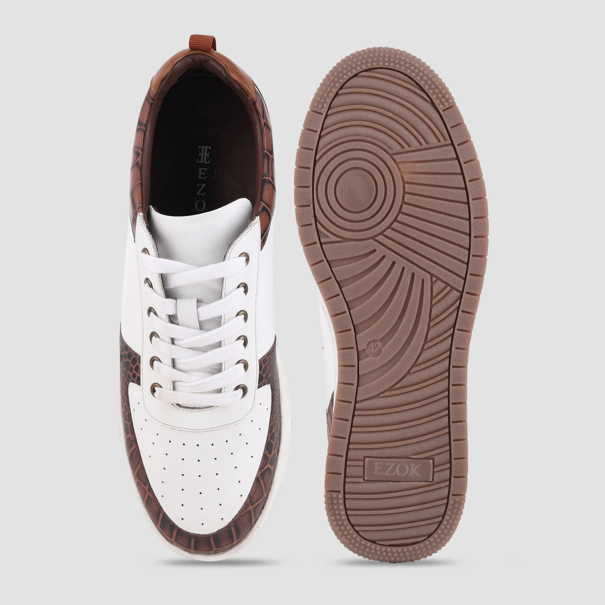Ezok Leather Casual Shoes For Men