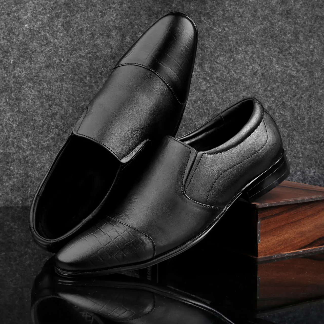 Fashionable Genuine Leather Slip-on Formal Office ,Part Wear Shoes-JonasParamount