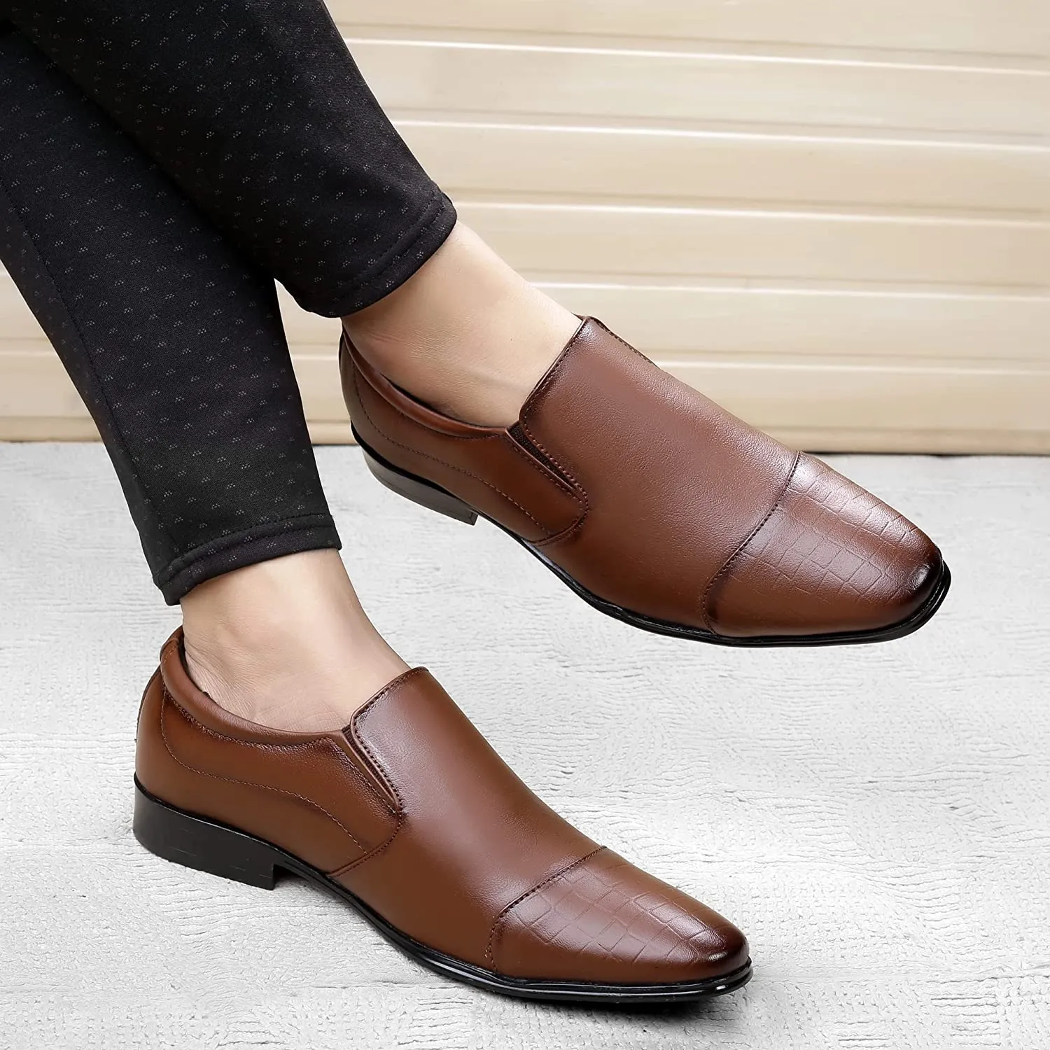 Fashionable Genuine Leather Slip-on Formal Office ,Part Wear Shoes-JonasParamount