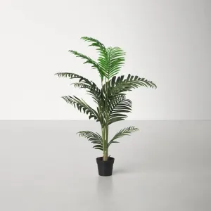 Faux Green Palm Tree in Pot