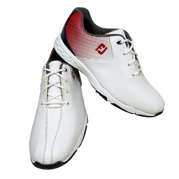 FootJoy Dna Helix Golf Shoes White Blue Red Men 6