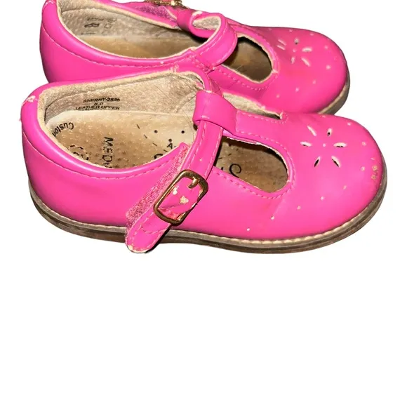 FootMates sherry Toddler Girl's pink Genuine Leather Mary Jane Shoes Size 8