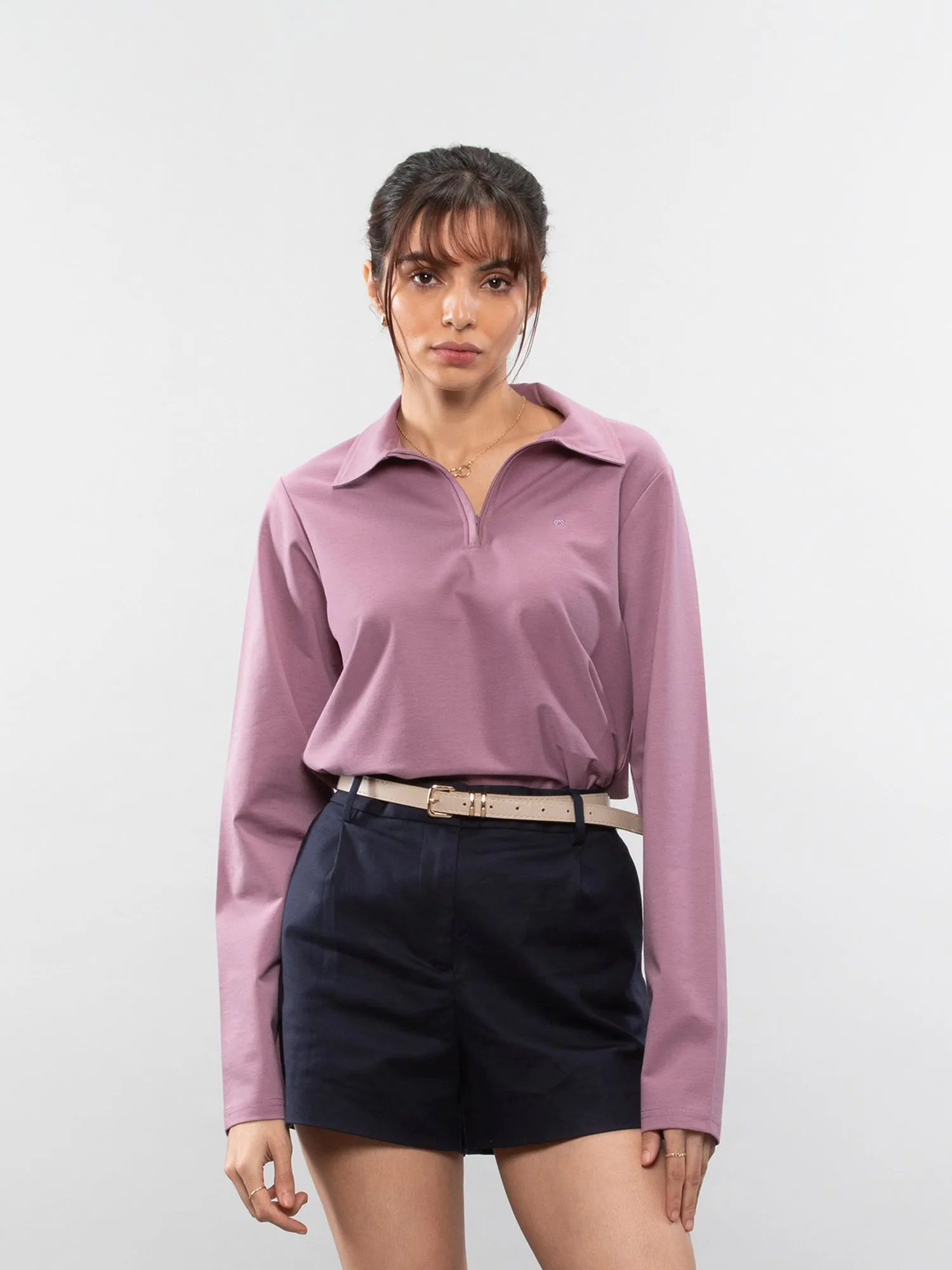 Full-sleeve performance polo