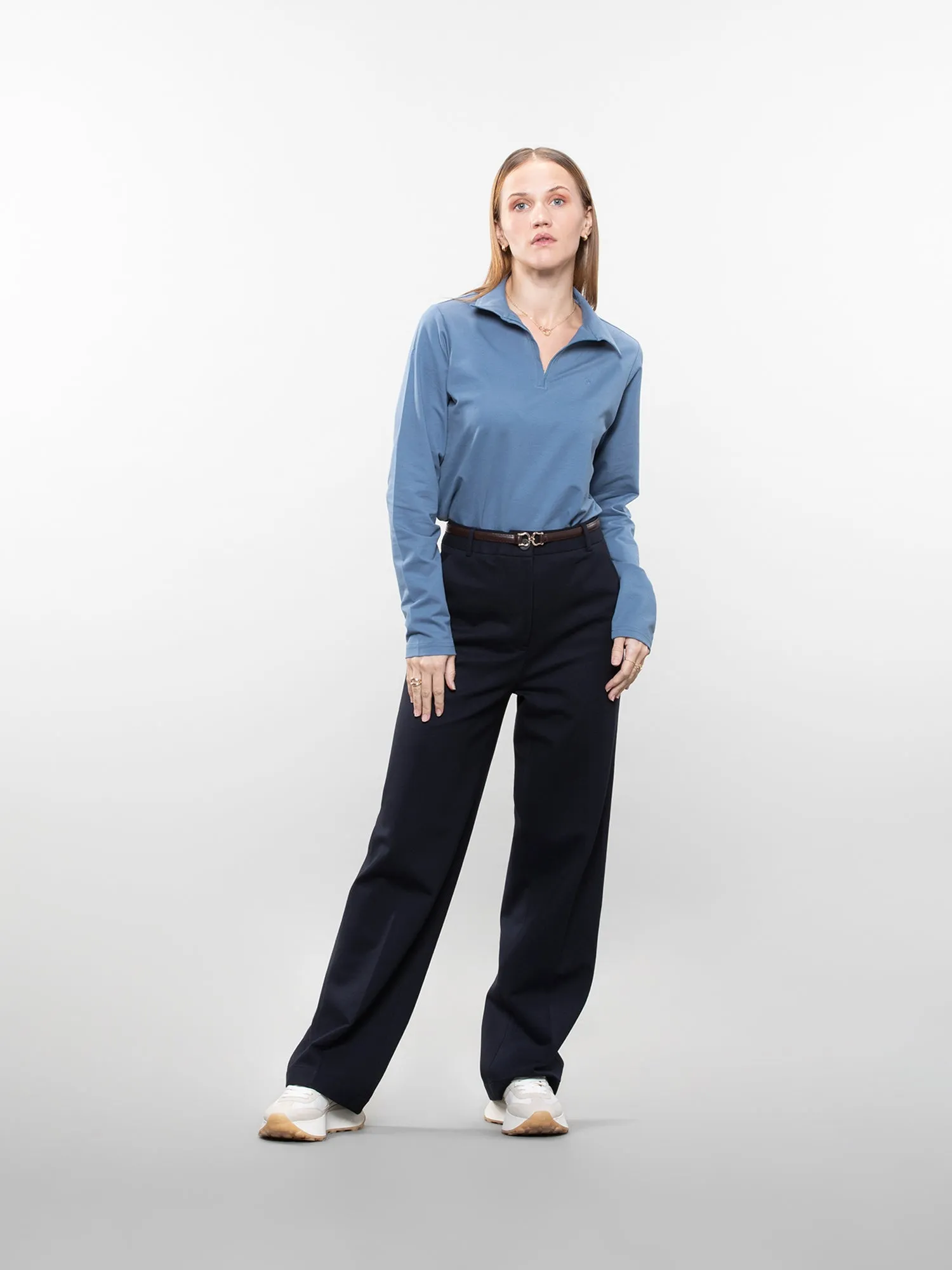 Full-sleeve performance polo