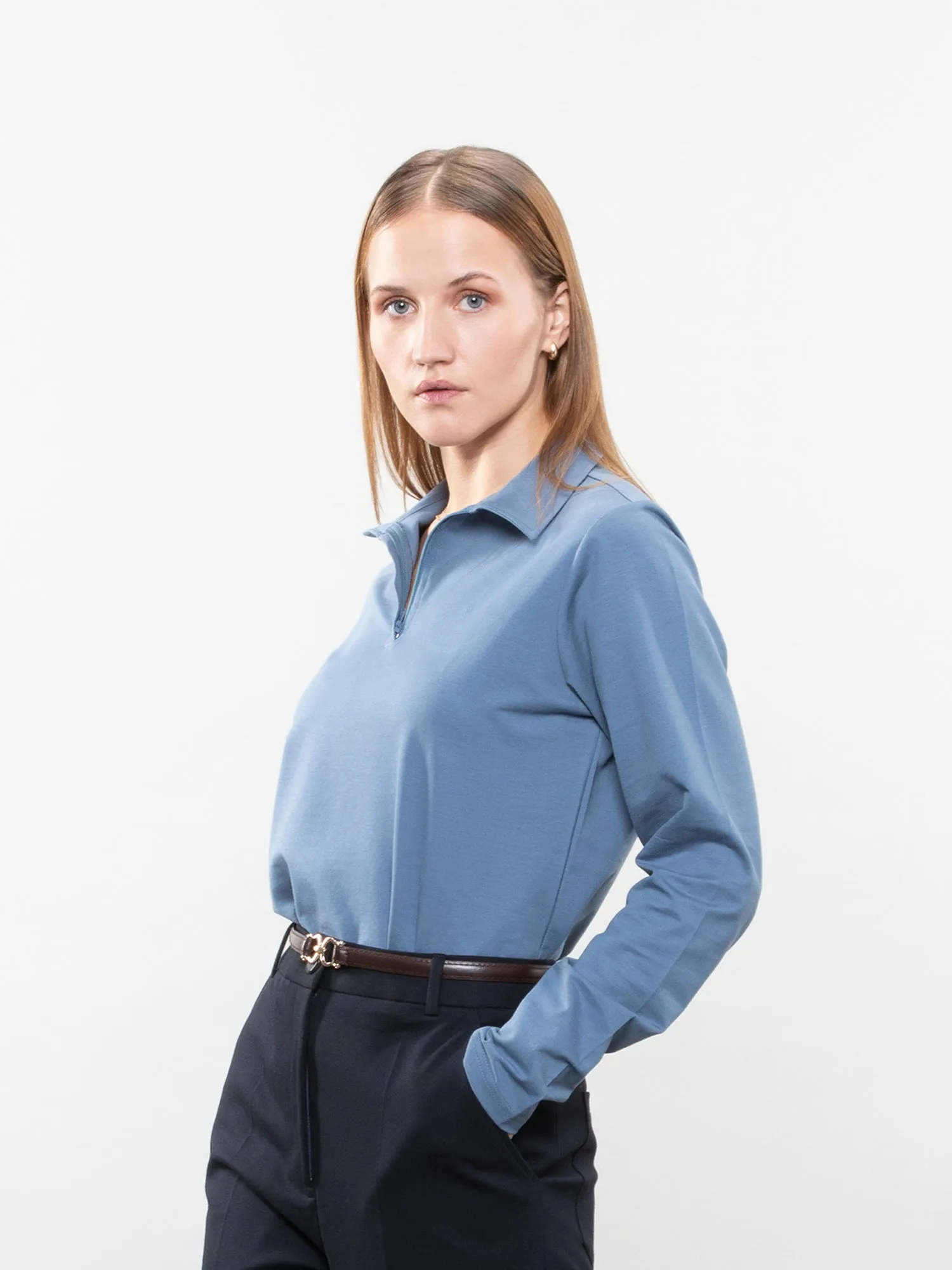 Full-sleeve performance polo