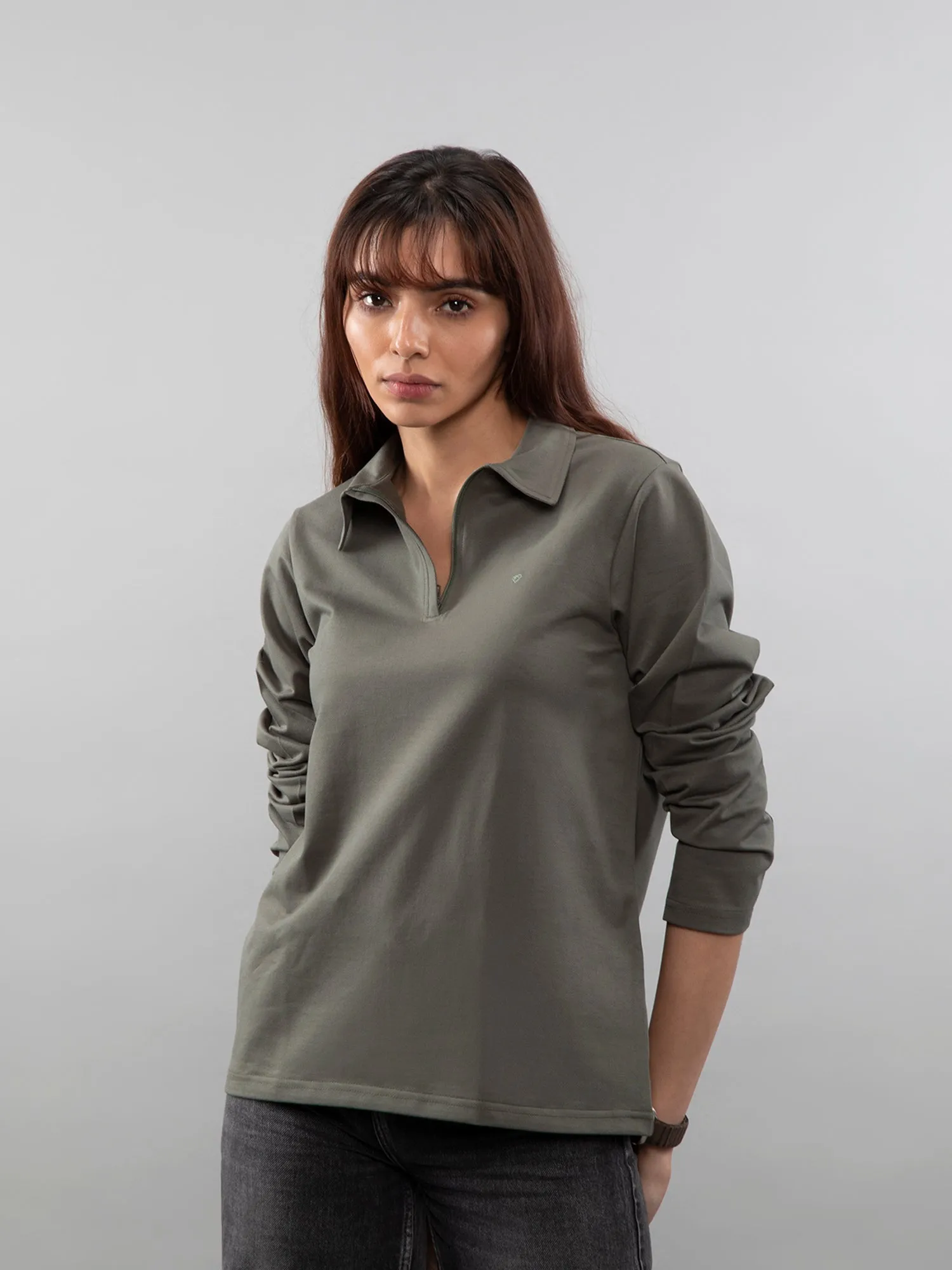 Full-sleeve performance polo