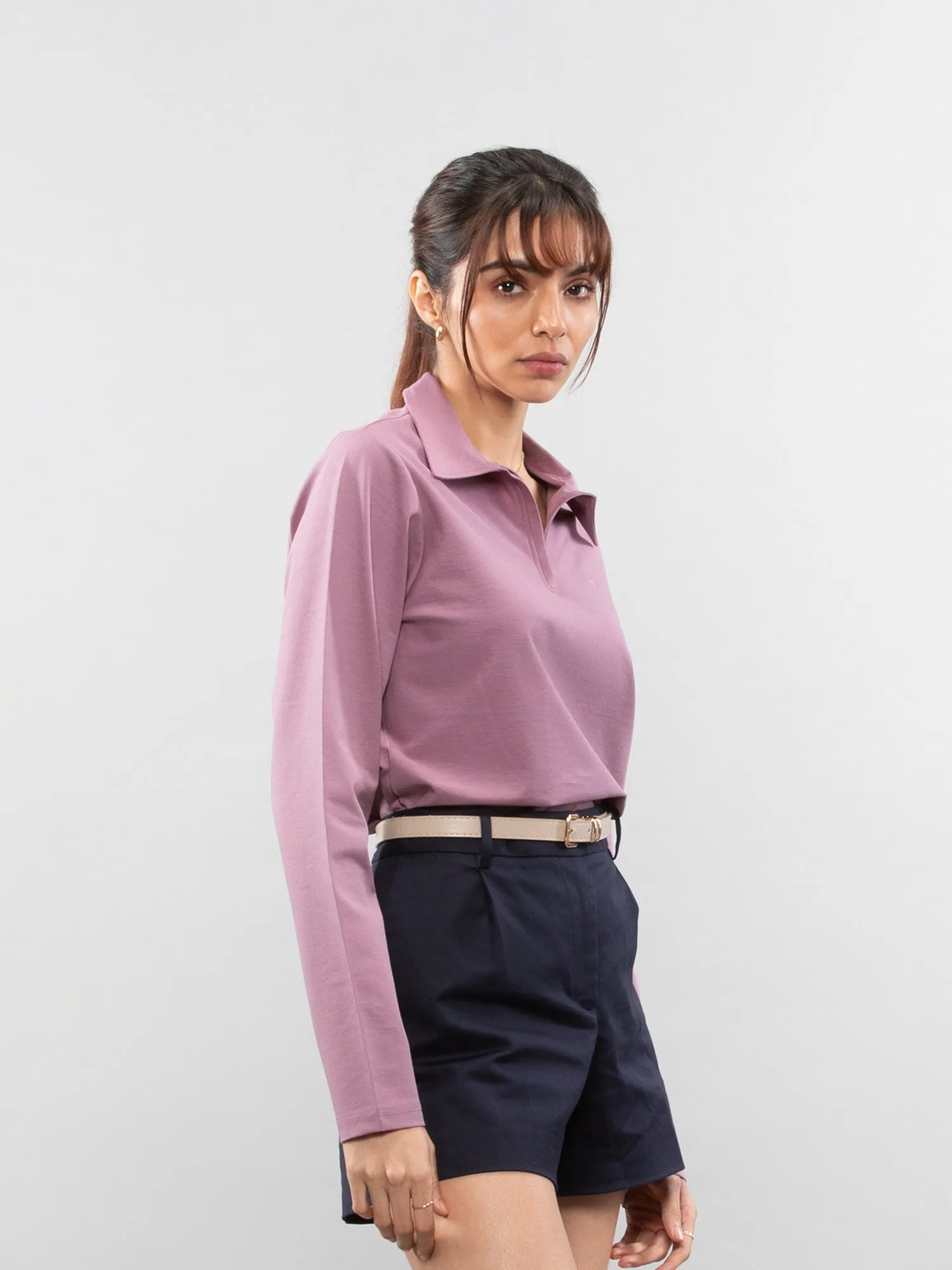 Full-sleeve performance polo