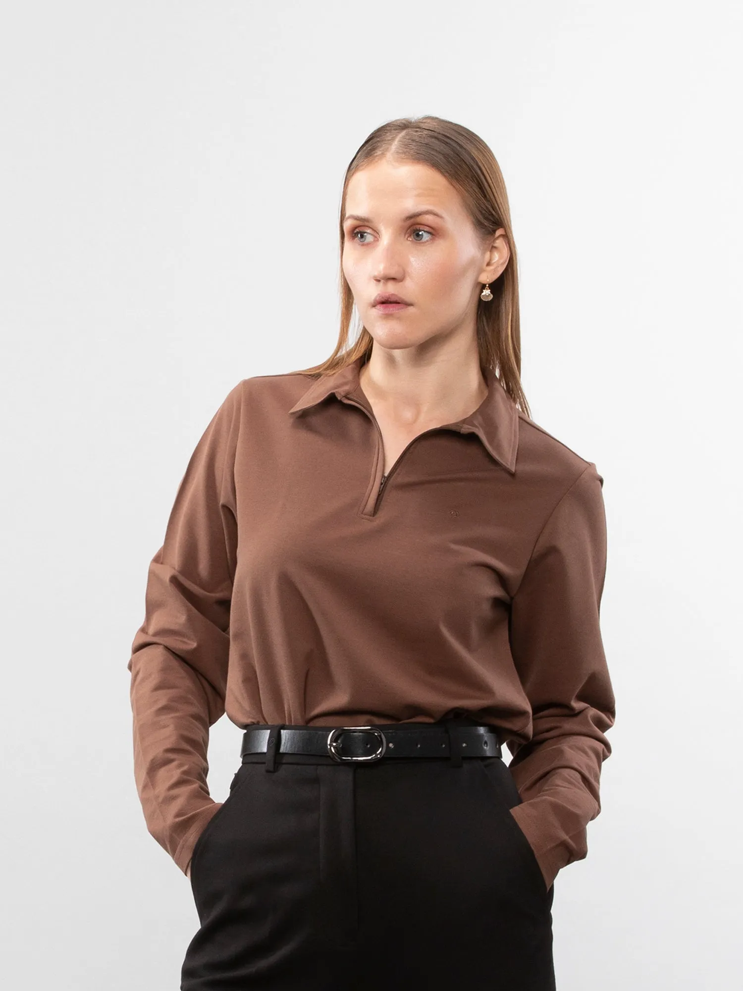 Full-sleeve performance polo