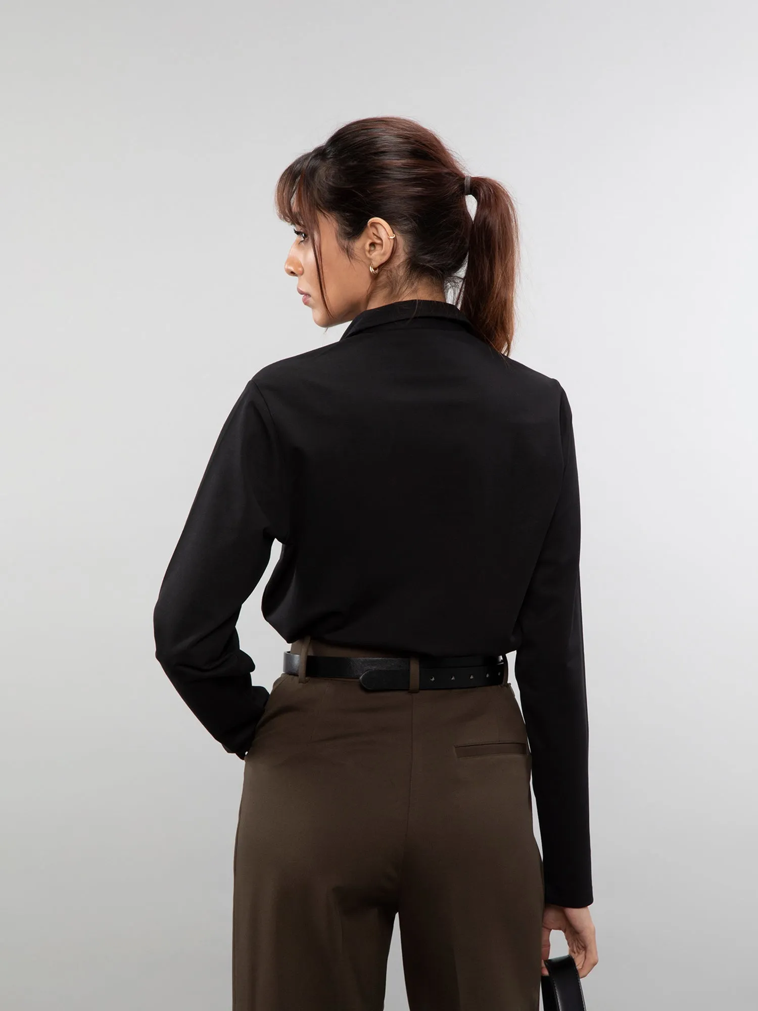 Full-sleeve performance polo