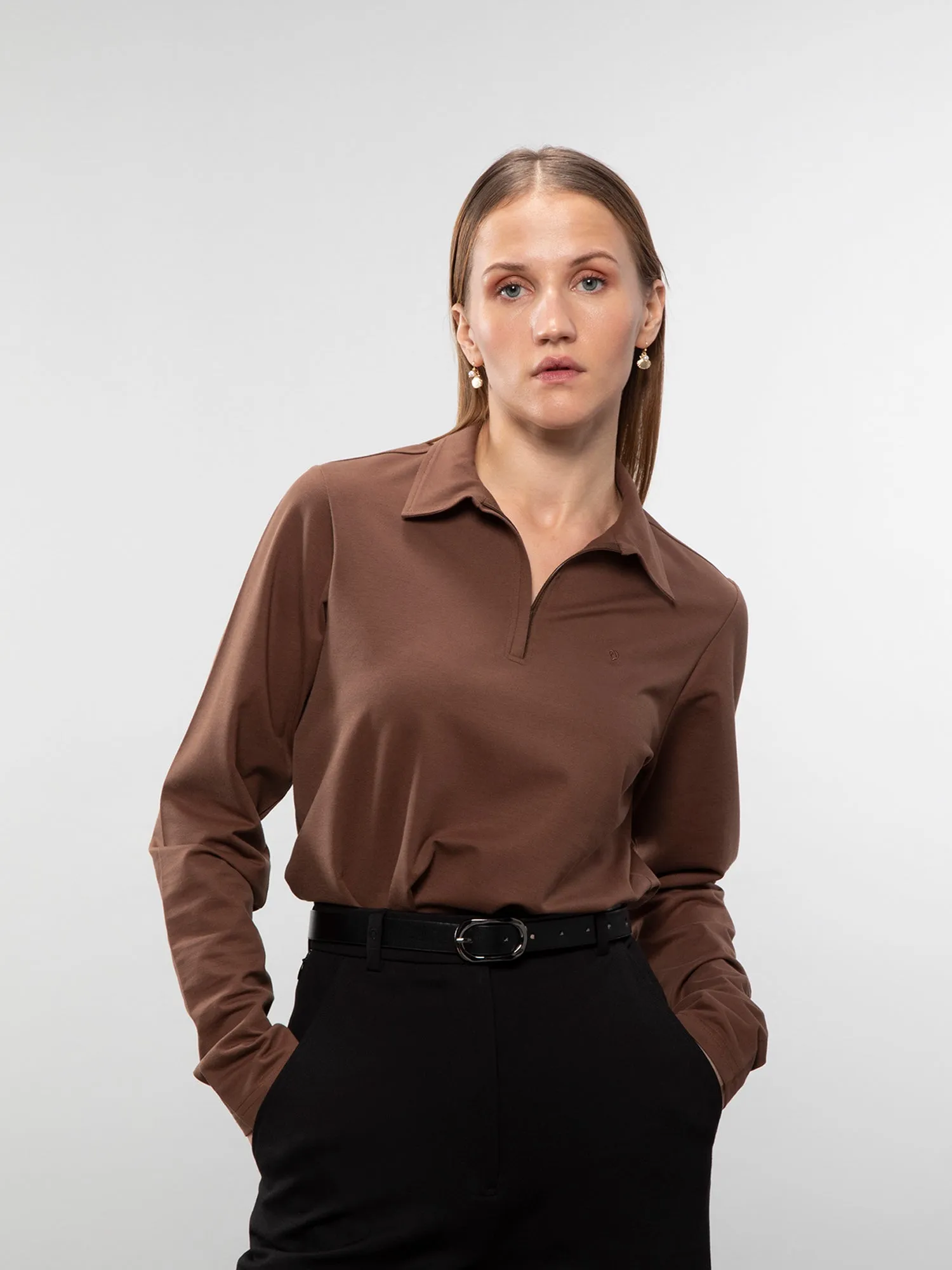 Full-sleeve performance polo