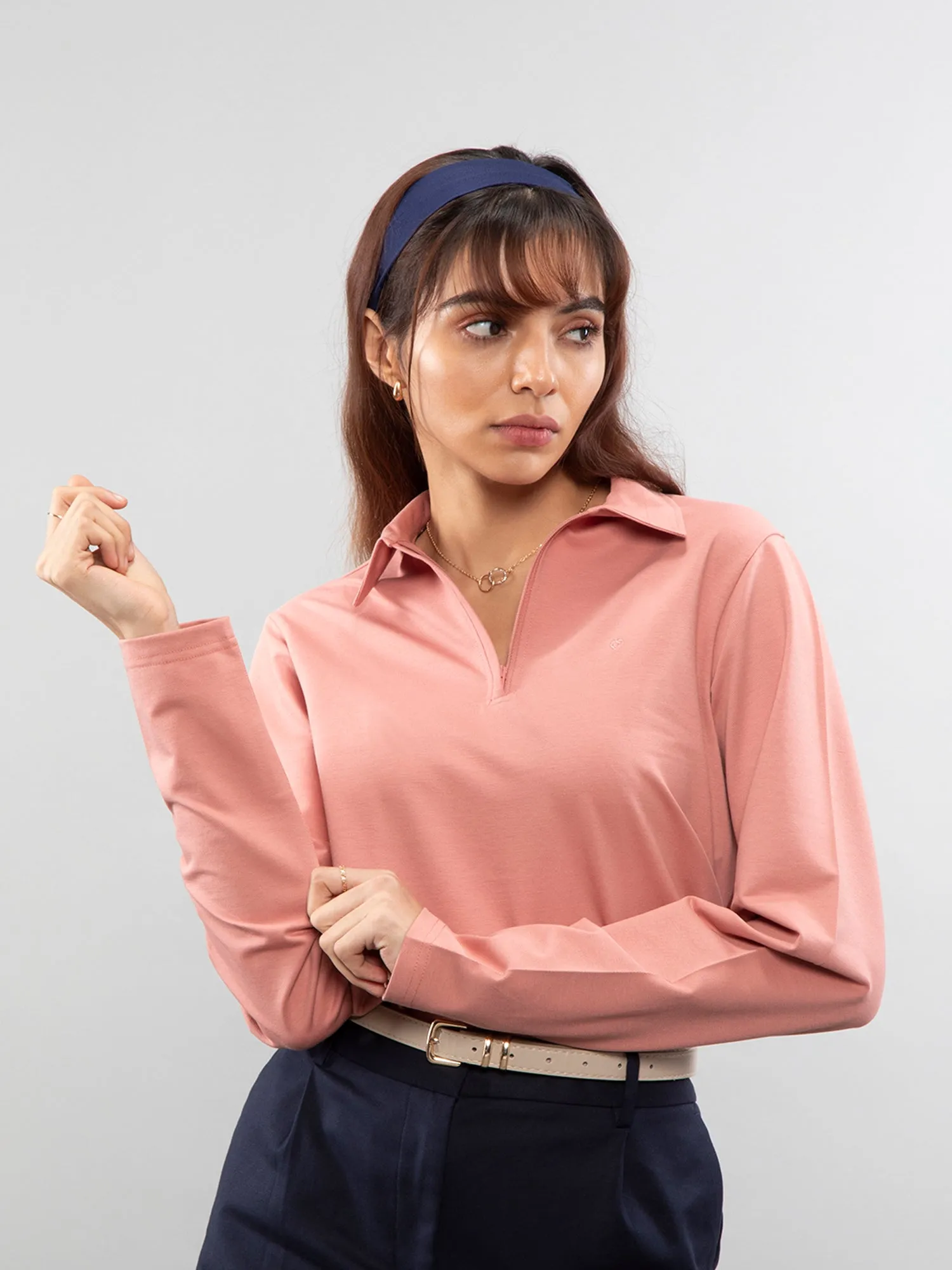Full-sleeve performance polo