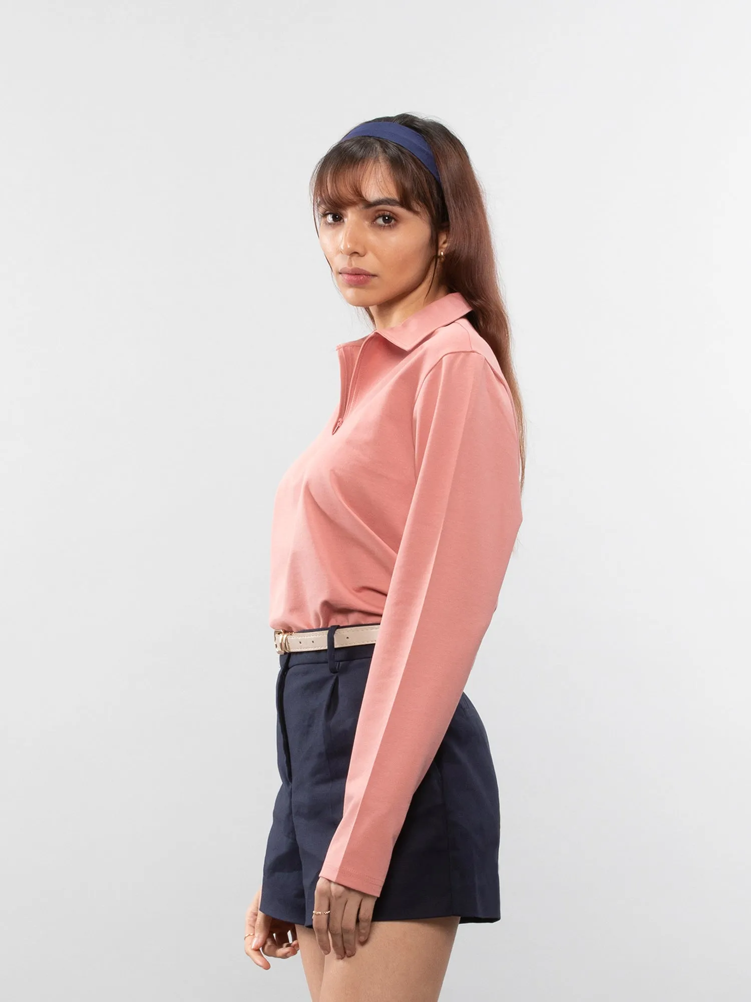 Full-sleeve performance polo