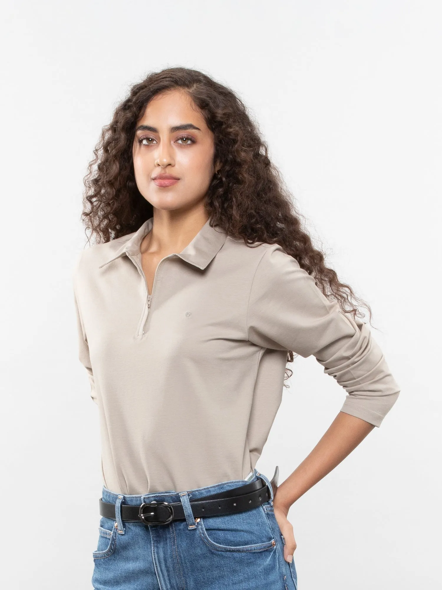 Full-sleeve performance polo