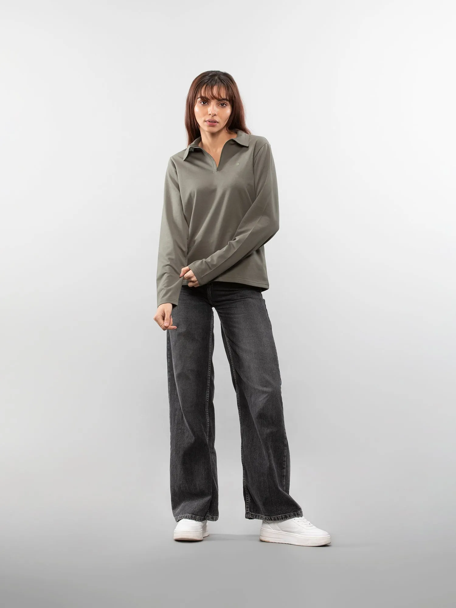 Full-sleeve performance polo